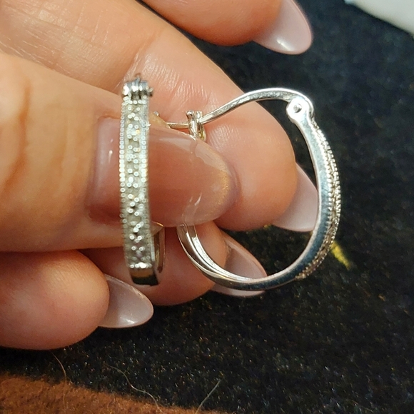 Lot LISE WATIER Rose Toner FAC 925 Sterling Silver Hoop Earrings AVON Set - Picture 6 of 8